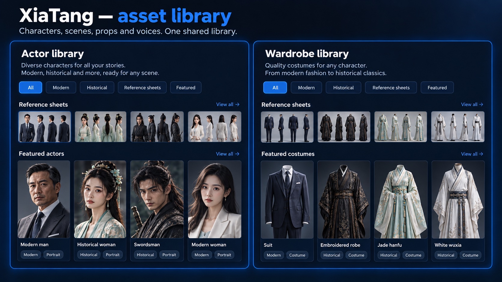 XiaTang — asset library