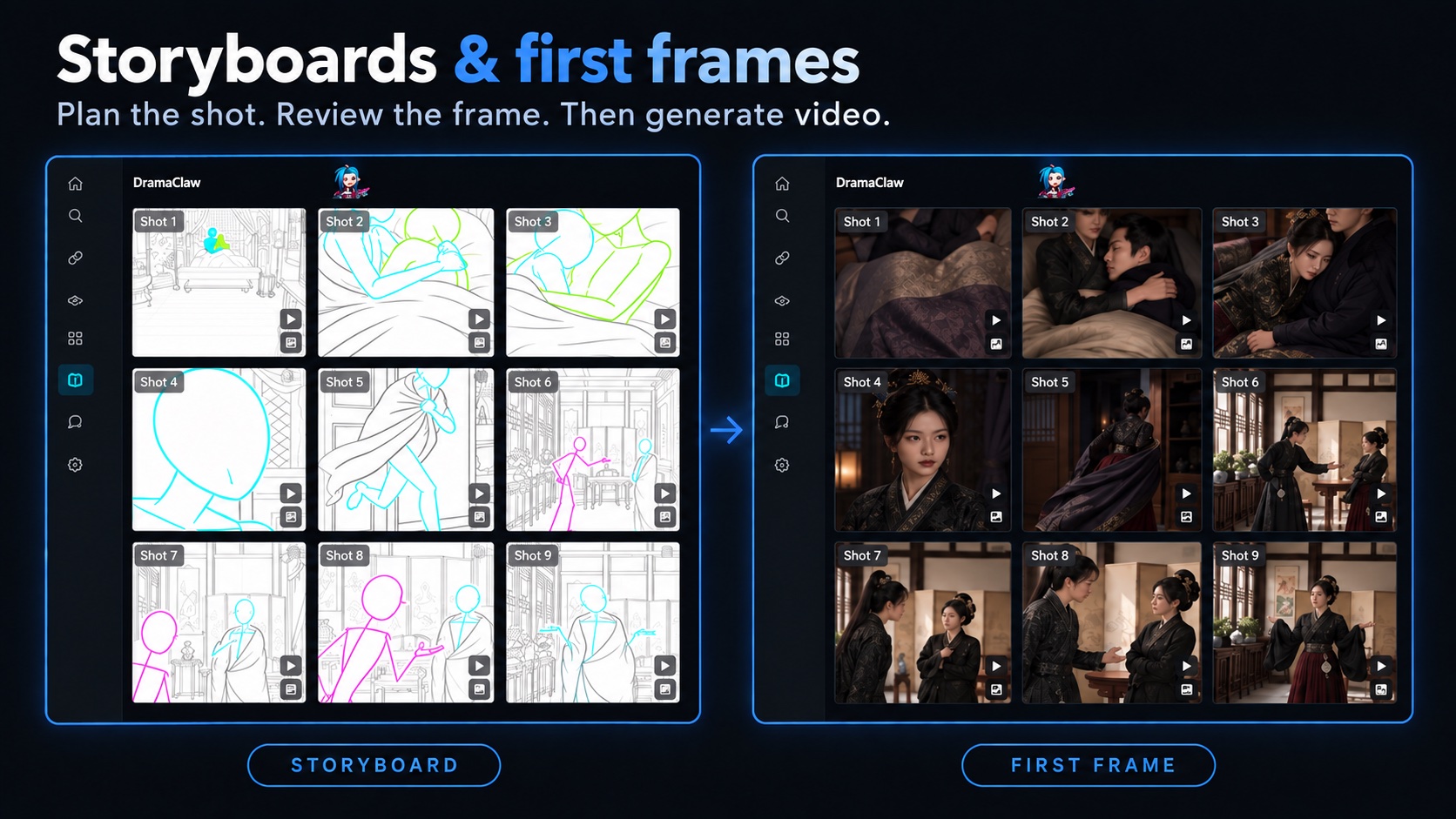 Storyboards & first frames