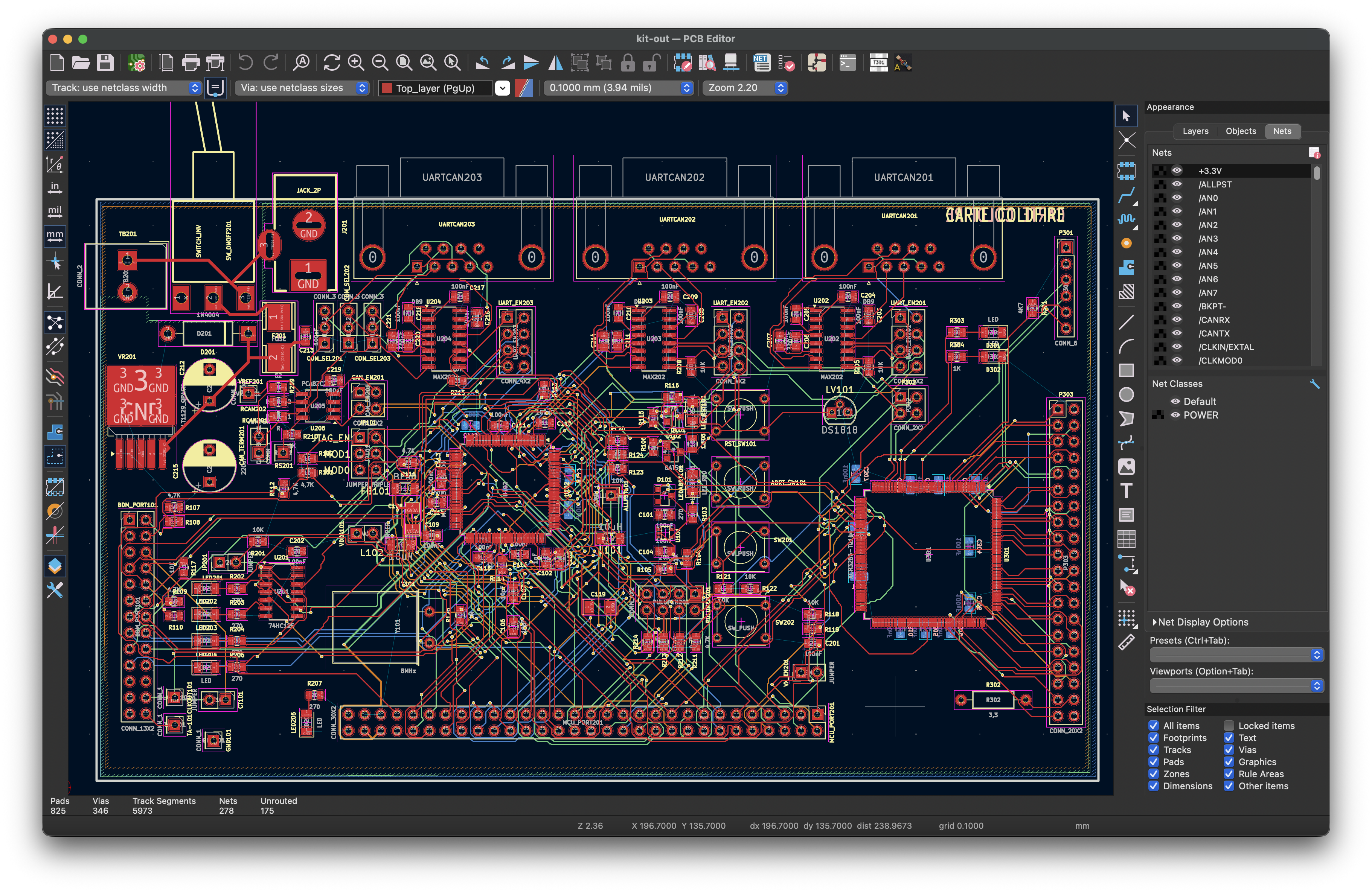 Routed PCB example 2