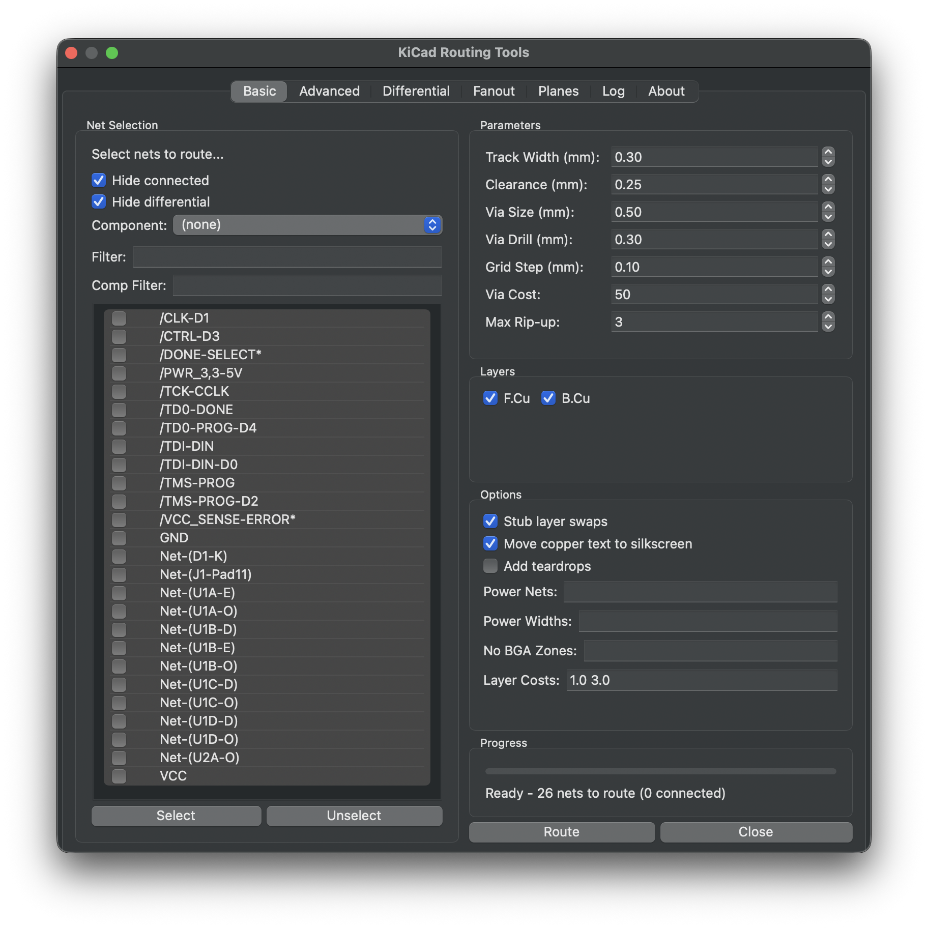 KiCad Plugin GUI