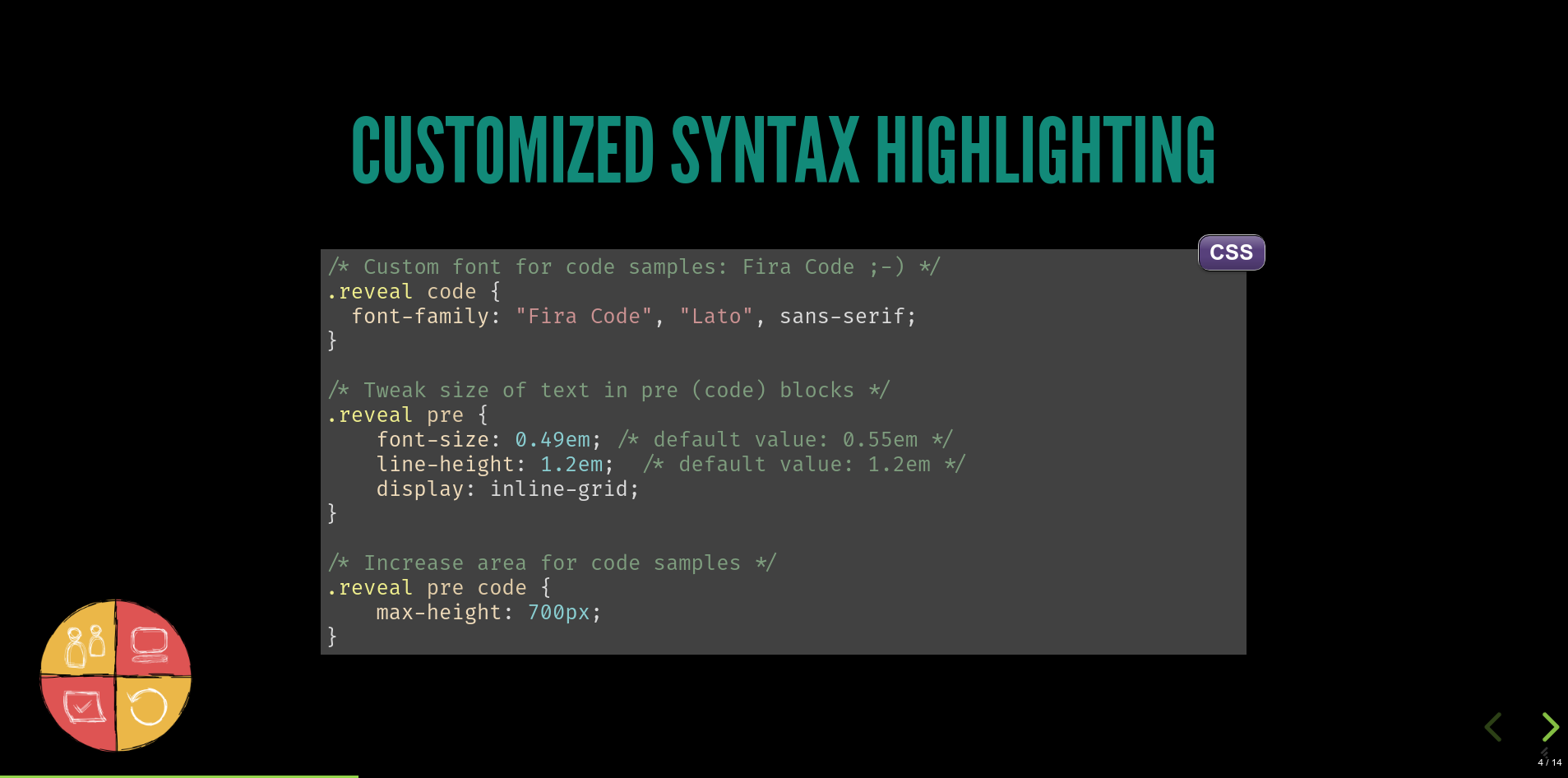 code syntax highlighting (dark)