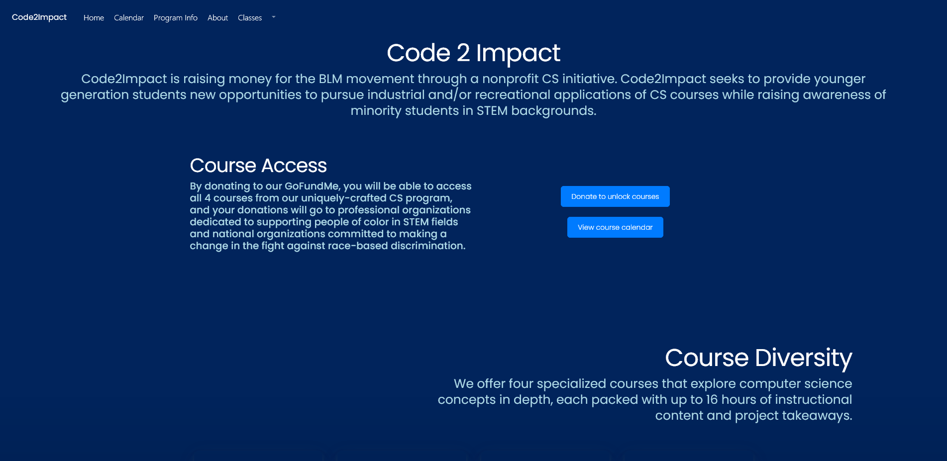 Screenshot of Code2Impact