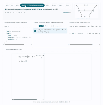 Pure analytic geometry without launching the canvas