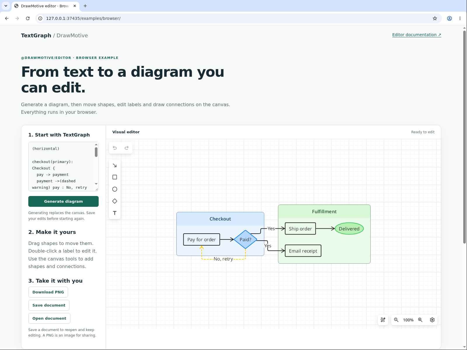 Running Headline Example @drawmotive/editor - npm