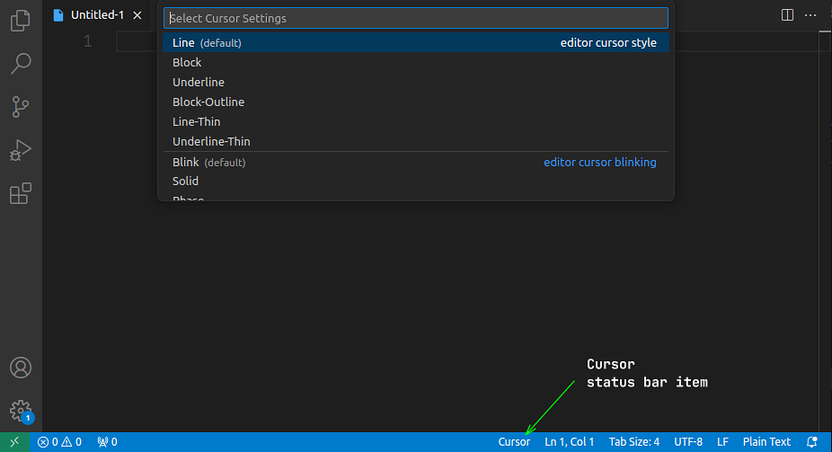 Cursor Settings extension for VS Code