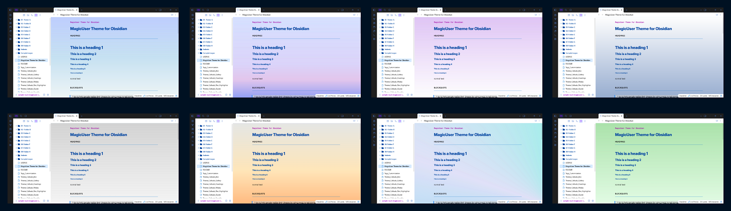 MagicUser BG Light Themes