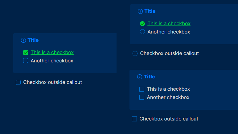 Checkbox shape