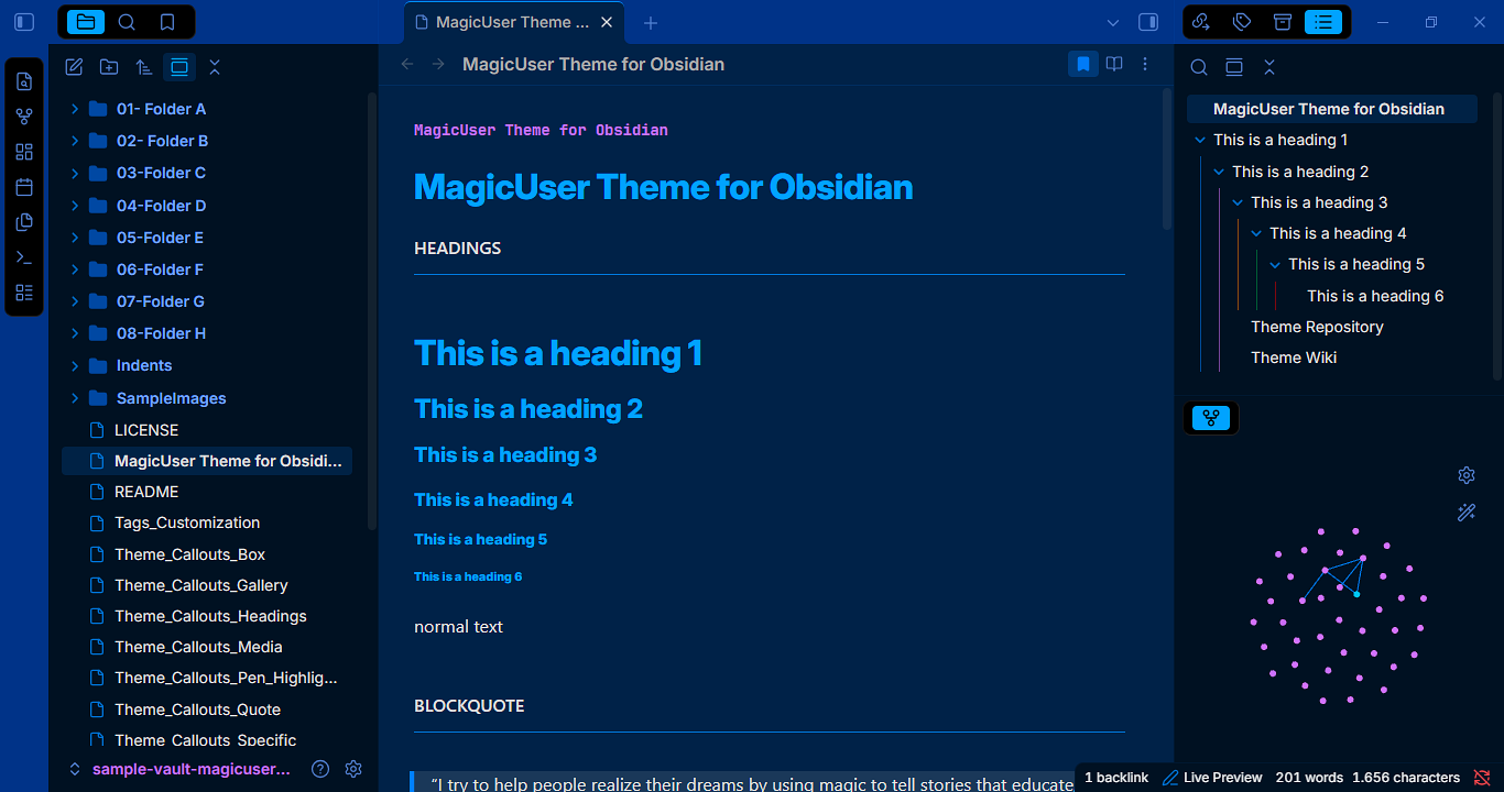 MagicUser Dark Theme