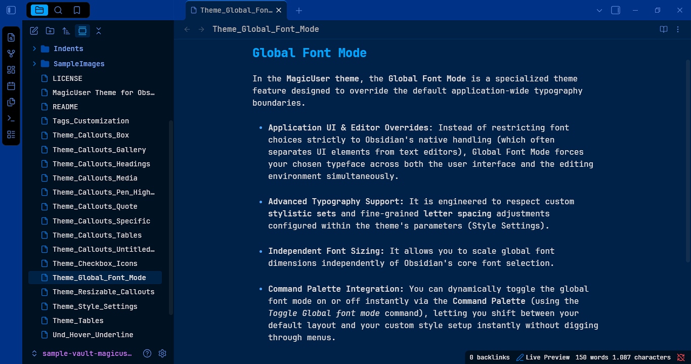 MagicUser - Global Font Mode