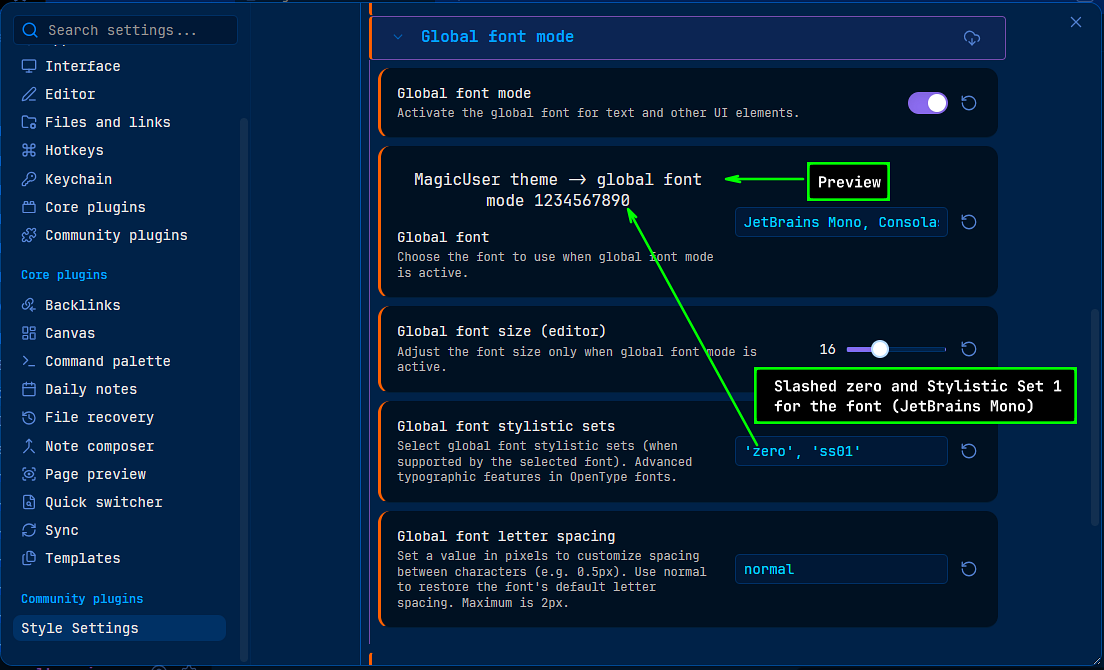 MagicUser - Global Font Mode