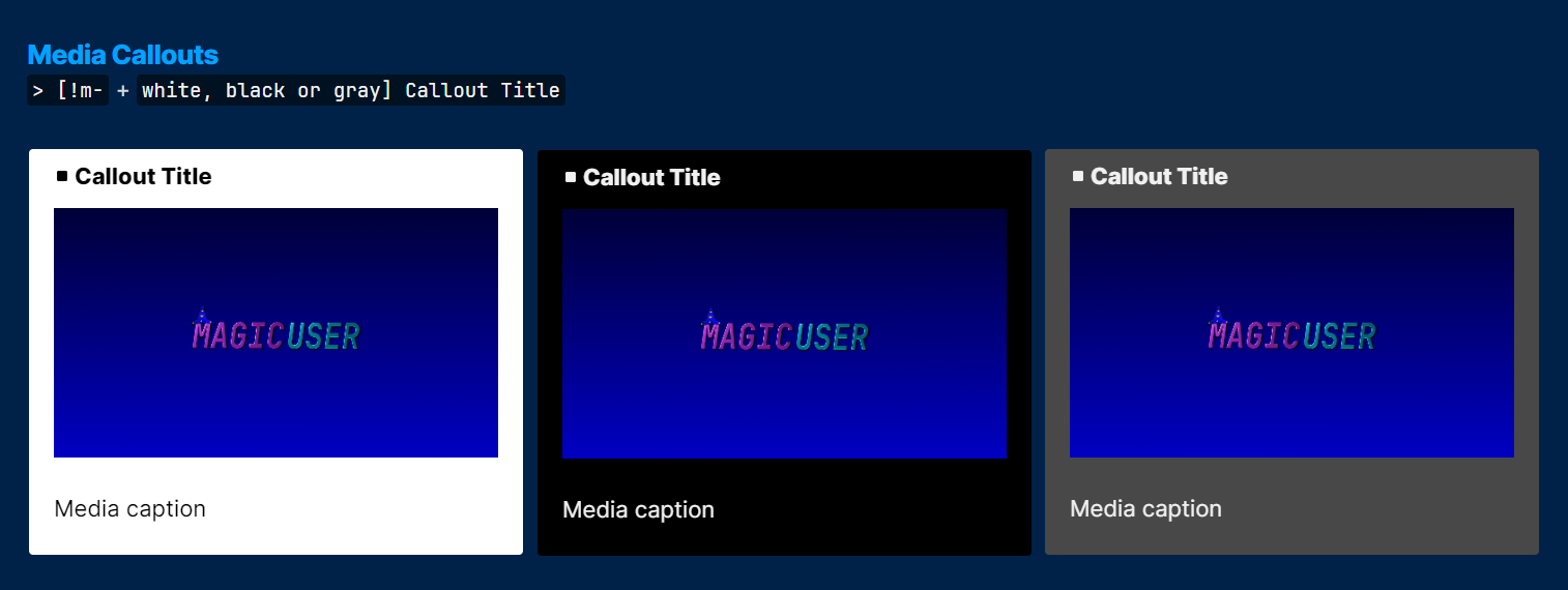 Media Callouts