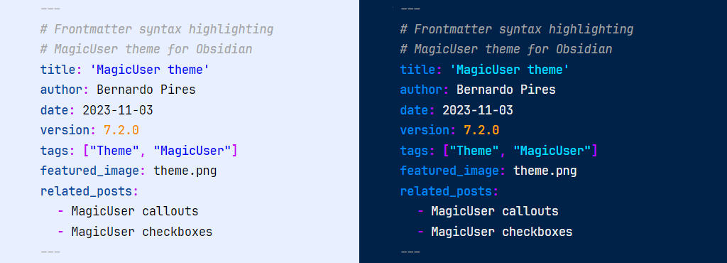 Metadata highlighting