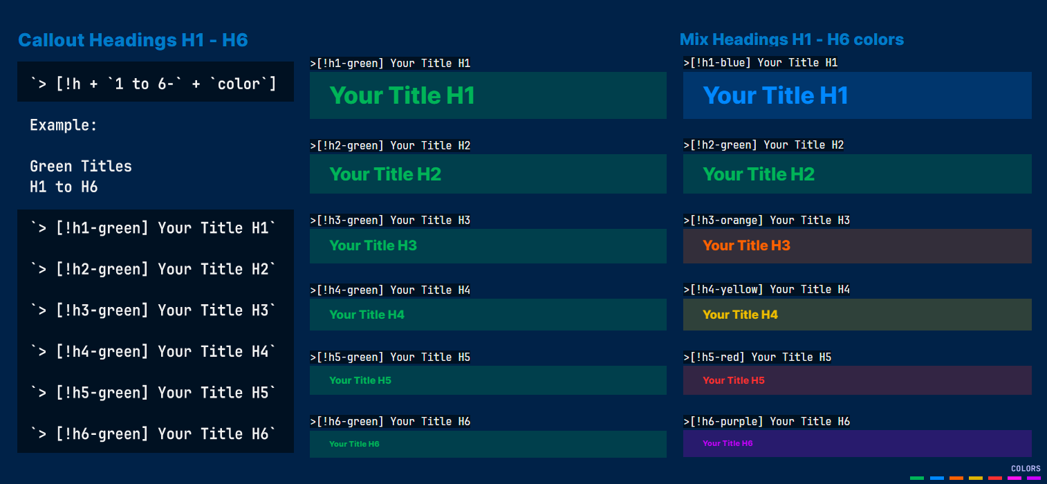 Additional Callout Headings