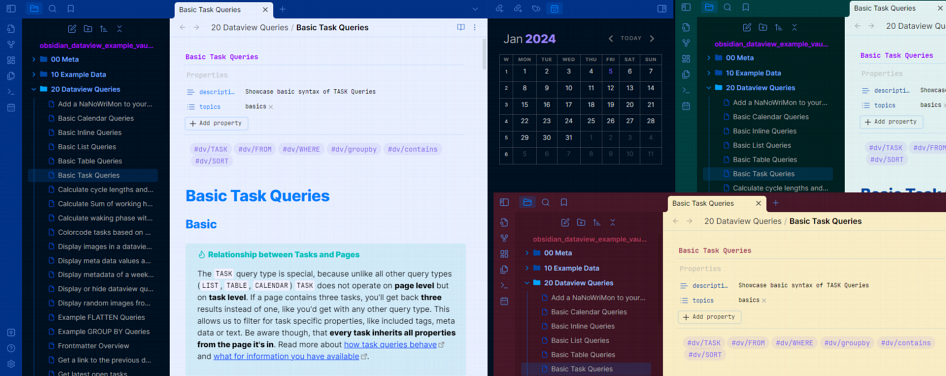 Dark sidebar - light mode