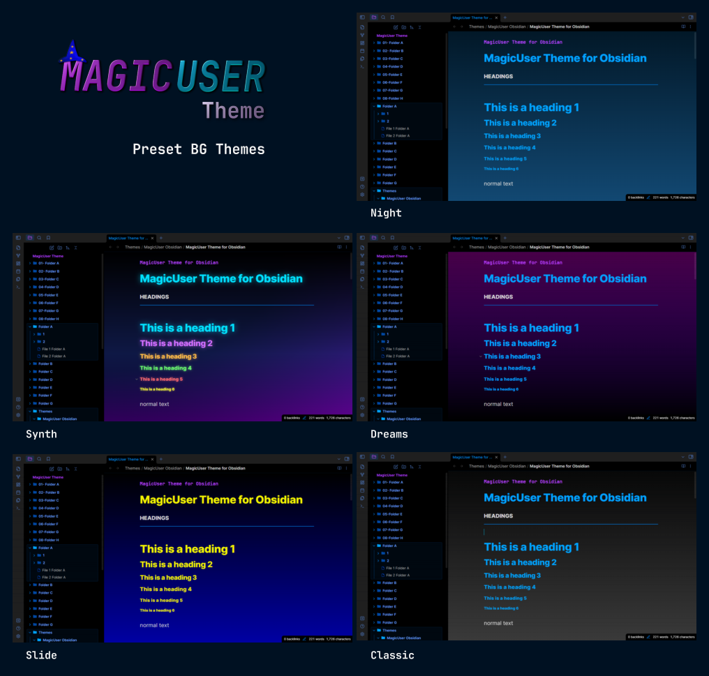 MagicUser BG Themes