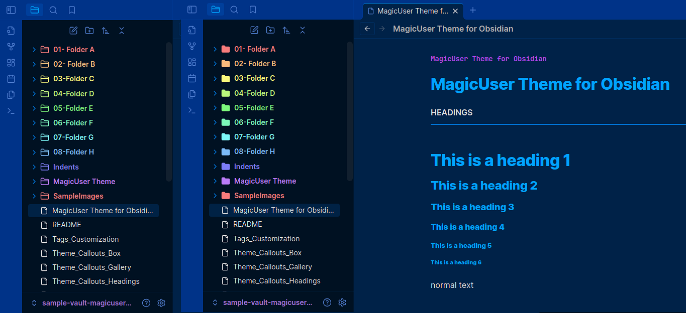 Automatic rainbow folders
