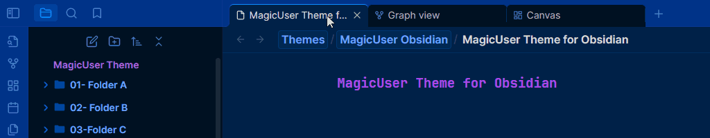 MagicUser tabs