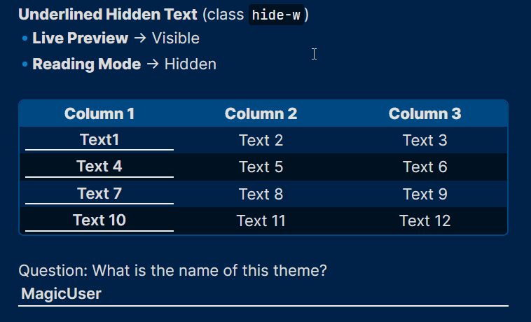 Hidden text underline - hide-w