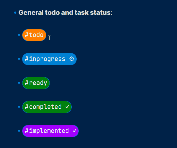 Colored tags