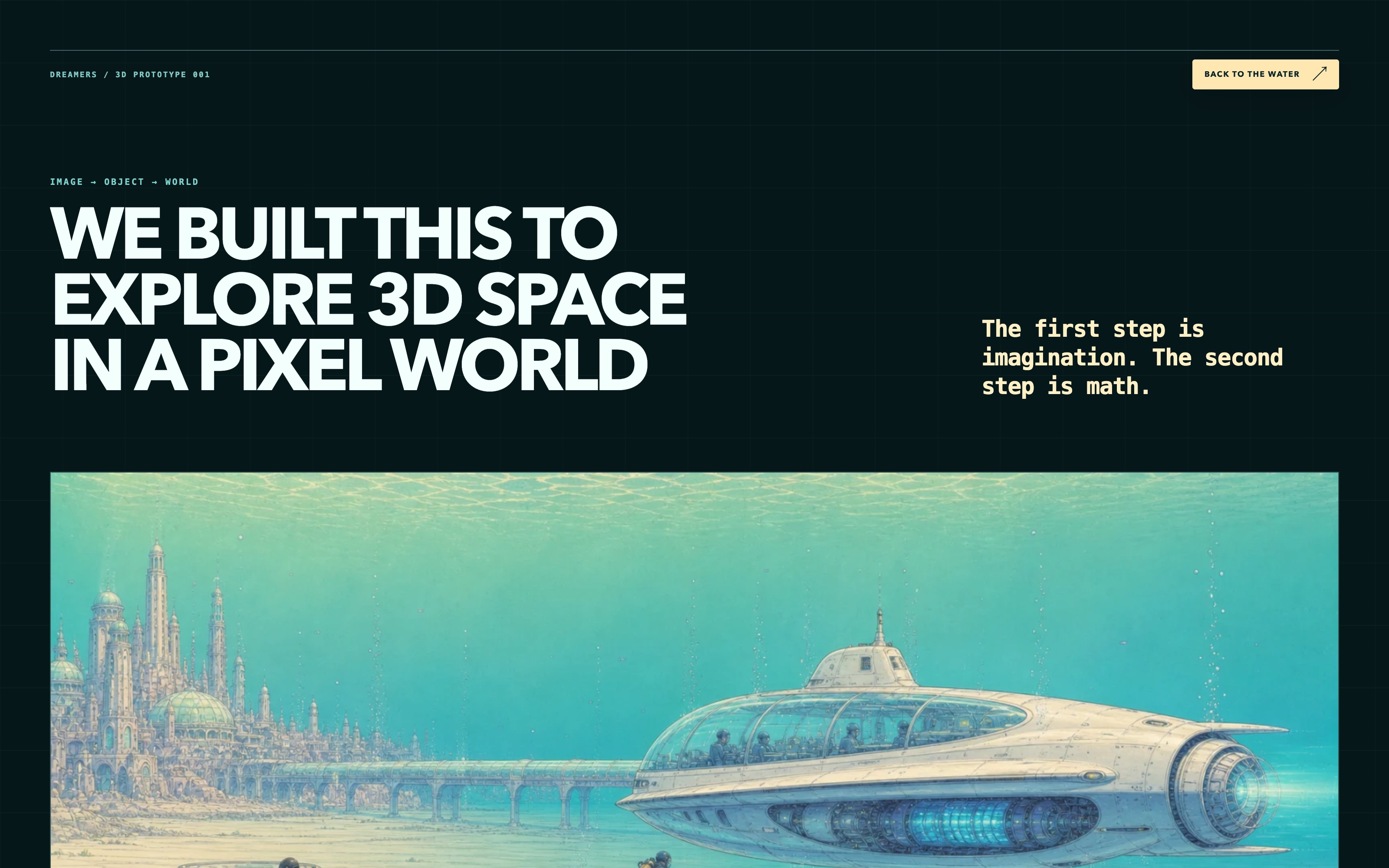 The build-story page at 3d.thedreamers.us