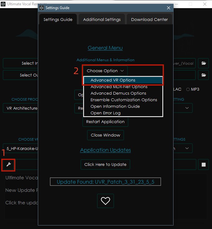 UVR5 Settings