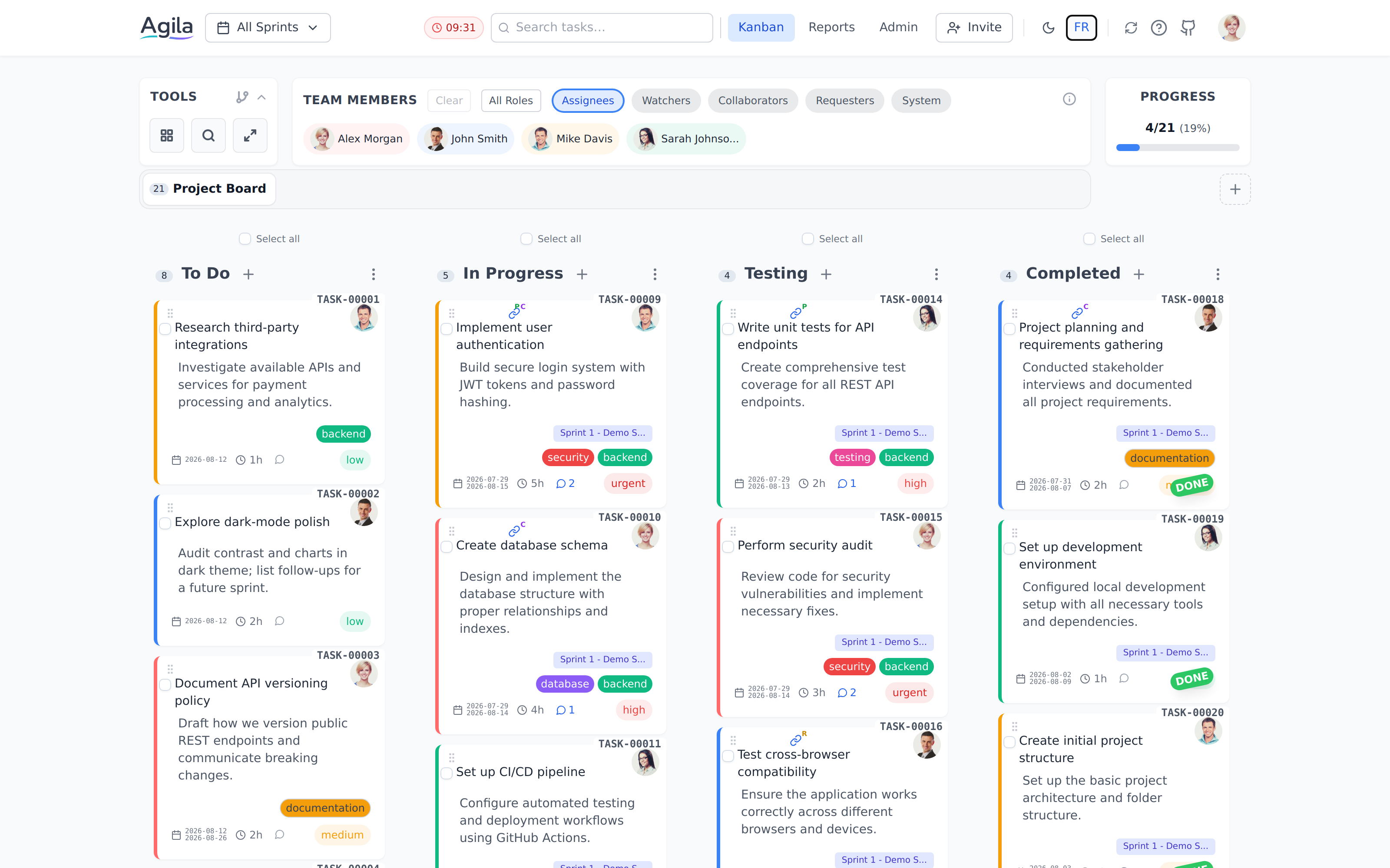 Screenshot of easy-kanban