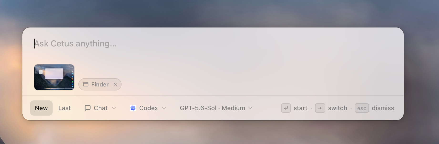 Cetus quick launcher