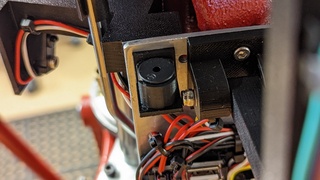 Closeup of the buzzer mount