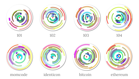 Circular Identicons, by Agni Flechette  —  2017