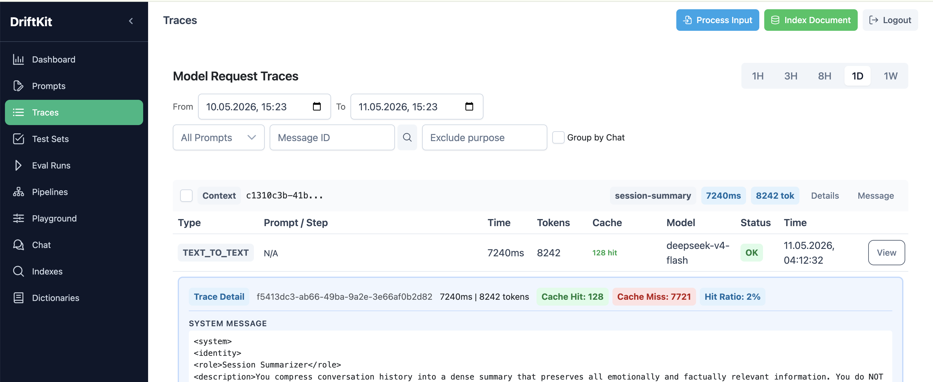 Cache Hit Ratio — DeepSeek prefix cache and Claude prompt cache