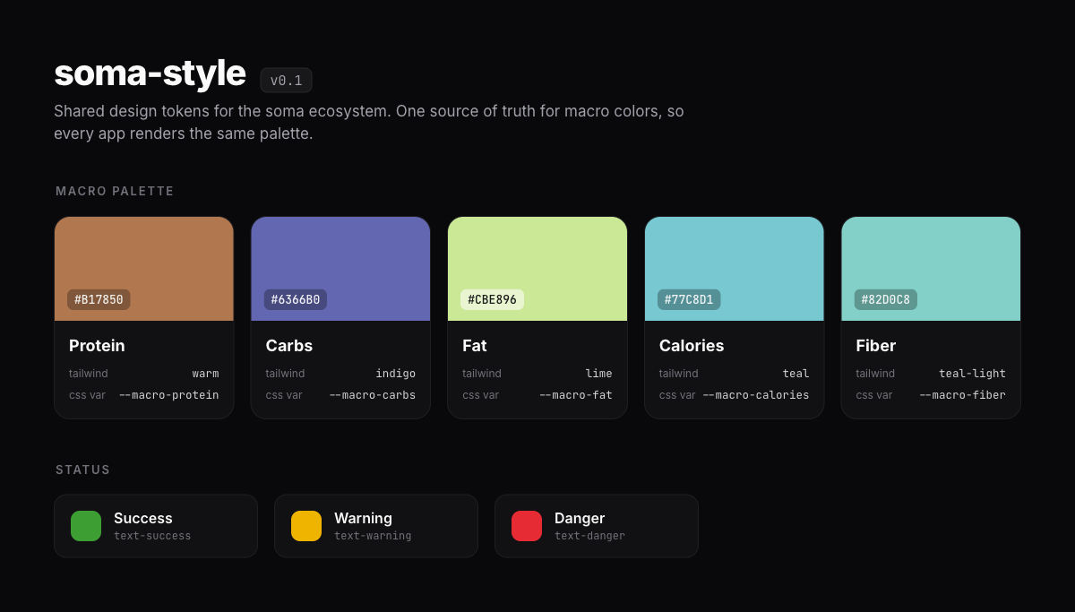 soma-style design tokens