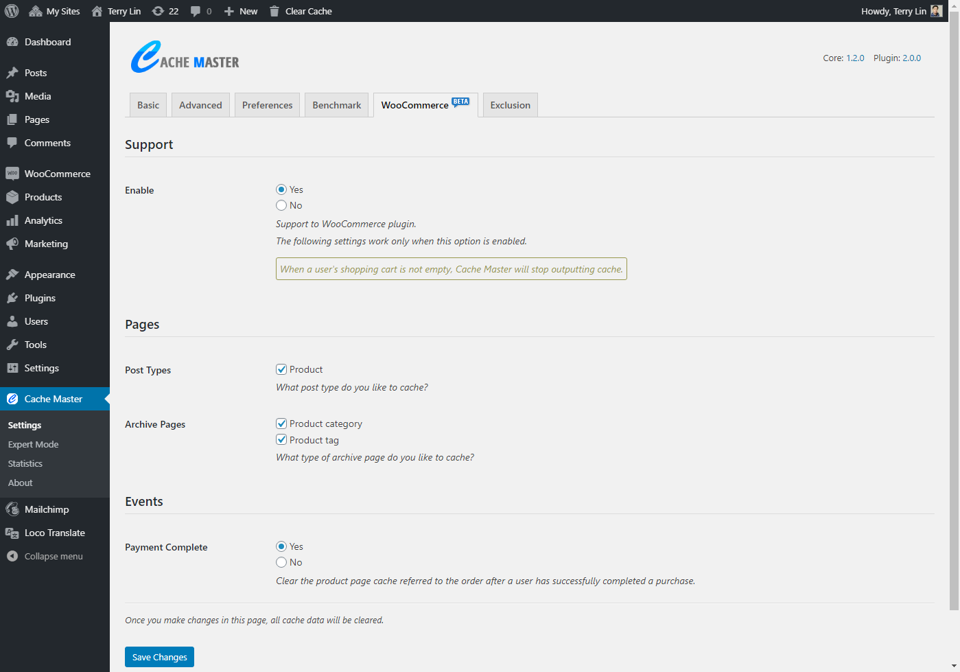 MySQL WordPress Cache Plugin