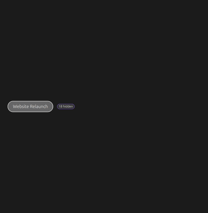 A project mindmap in Obsidian opening level by level, then tasks getting ticked off while the Design branch counts up to 4 of 4