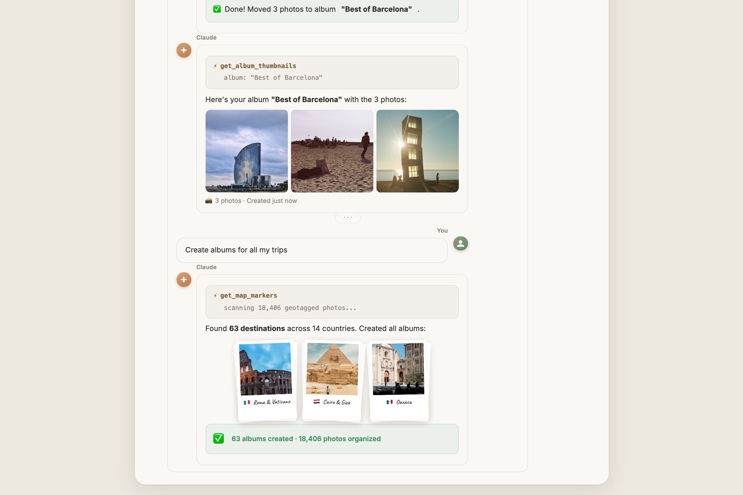 Geographic album creation