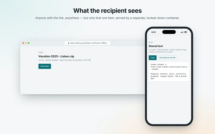 Recipient's view