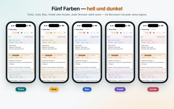 Fünf Farben