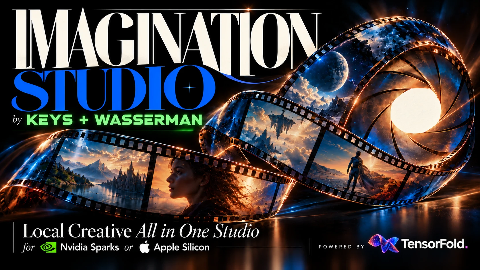 Imagination Studio by keys+Wasserman, powered by TensorFold: a local creative all-in-one studio for NVIDIA DGX Spark or Apple silicon