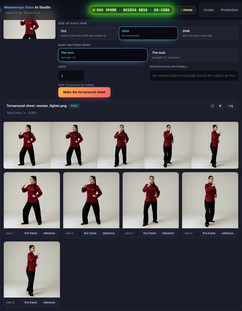 A turnaround sheet in the Library