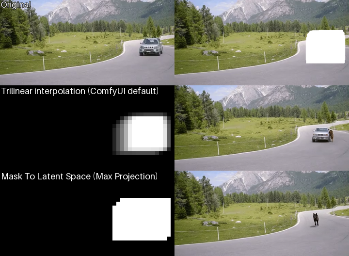 mask to latent comparison