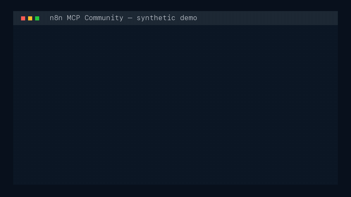 Animated synthetic terminal demonstration showing the exact-version startup, MCP inventory, and local Introspect result