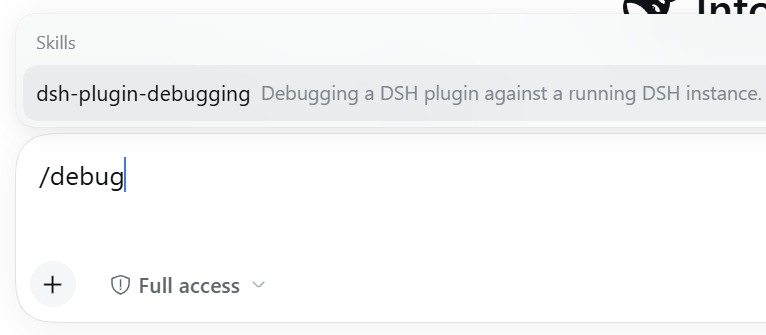 Invoking the skill with a slash command