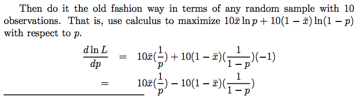 Bernoulli estimation 3