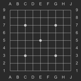 Empty 9x9 goban (dark theme)