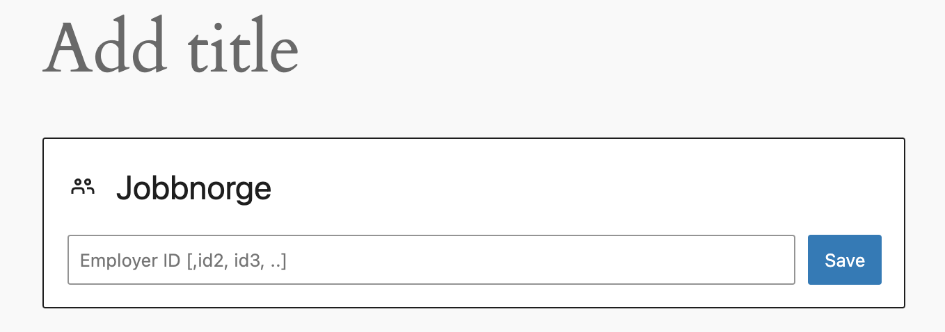 Add the employerID to Jobbnorge.