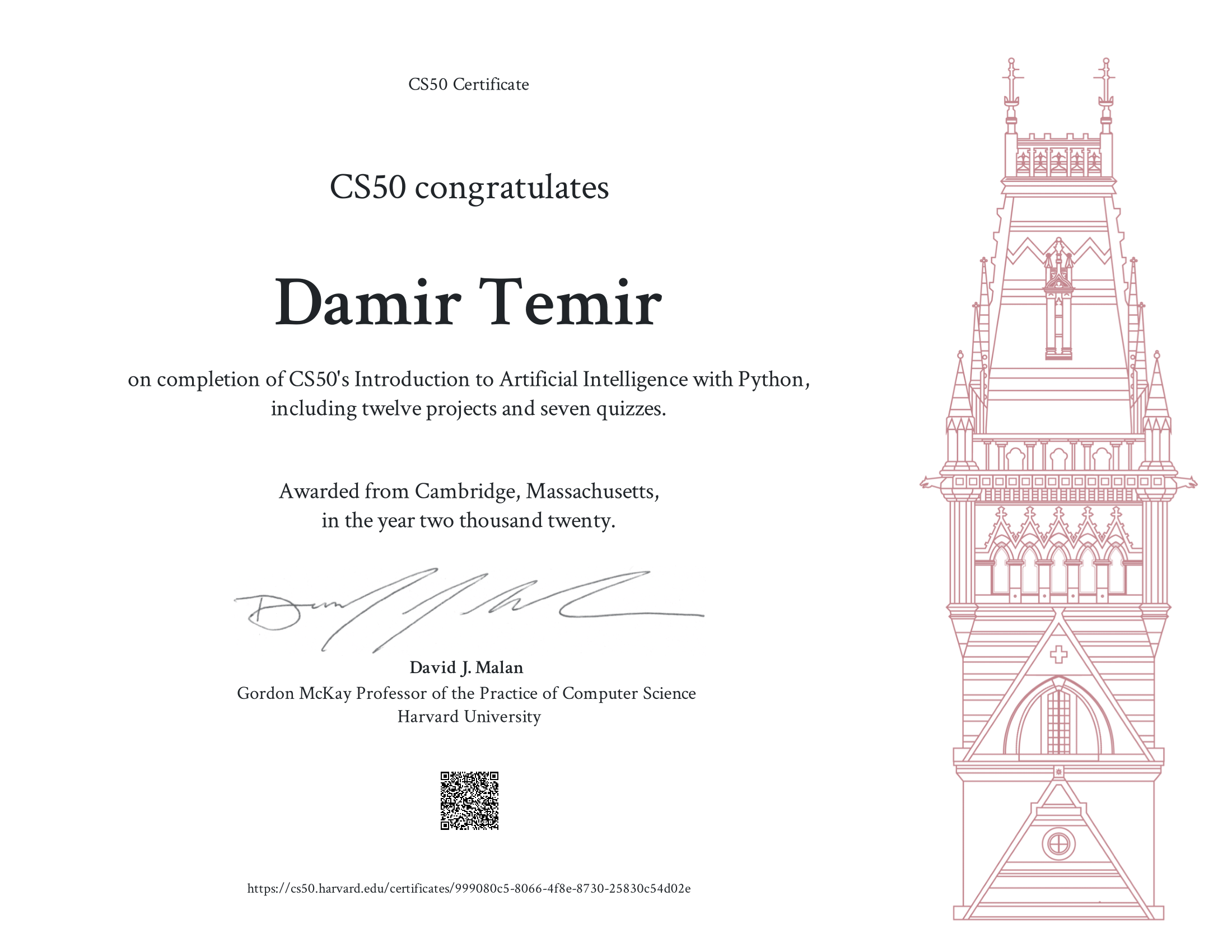 Certificate