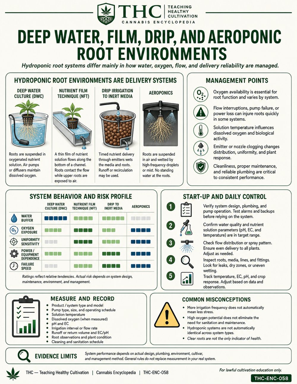 Deep Water, Film, Drip, and Aeroponic Root Environments — controlled companion teaching visual