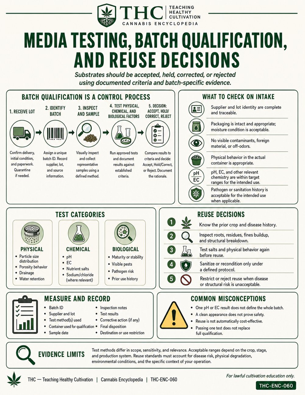 Media Testing, Batch Qualification, and Reuse Decisions — controlled companion teaching visual
