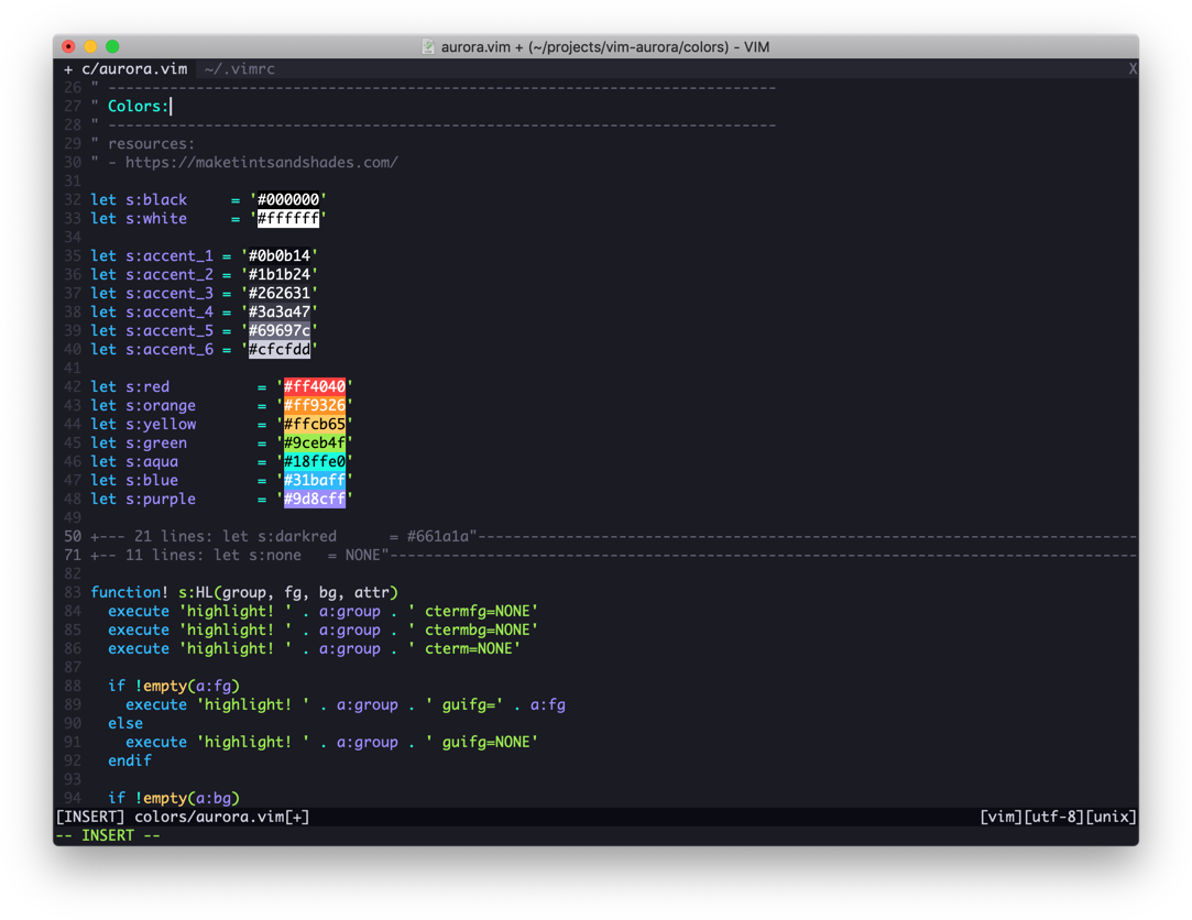 vim-aurora