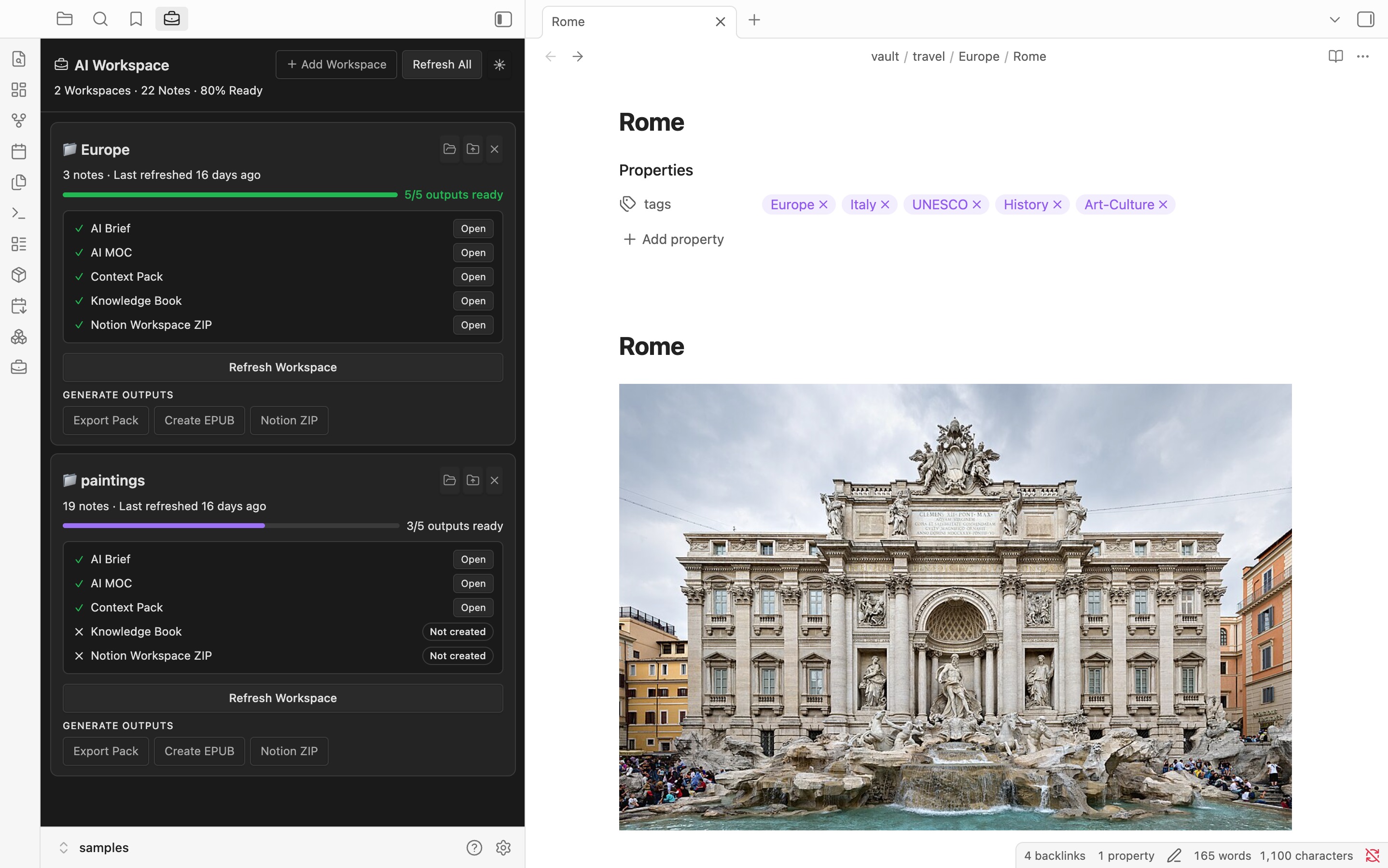 AI Workspace View