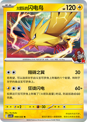 火箭队的闪电鸟 / Zapdos